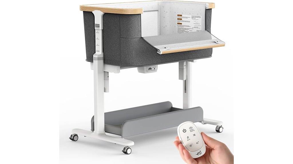 adjustable baby bassinet with music