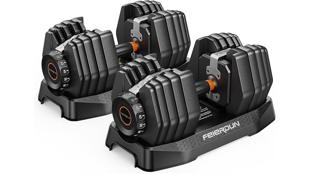 adjustable weight dumbbell set