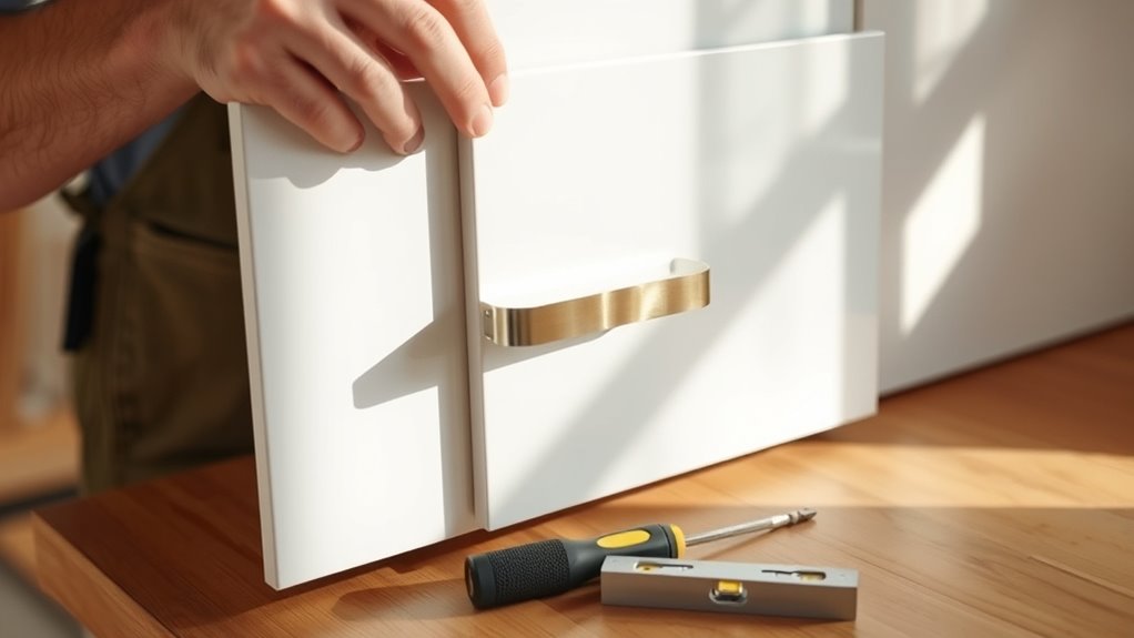 adjusting misaligned cabinet doors