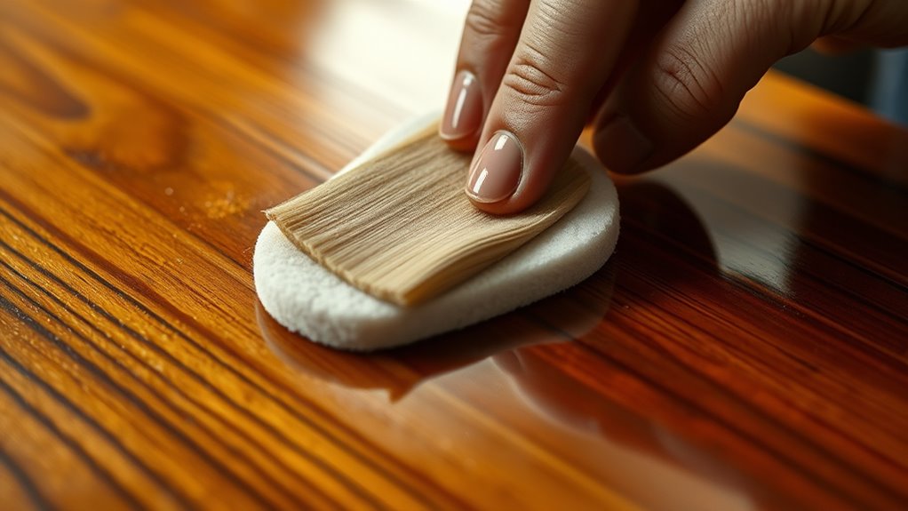 applying delicate layered shellac