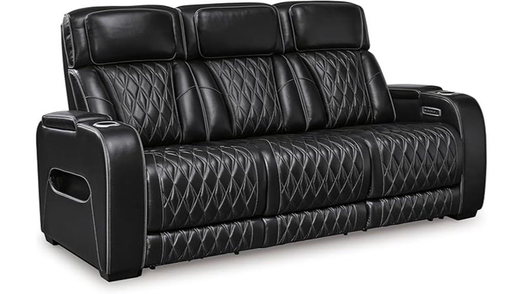 ashley boyington leather sofa