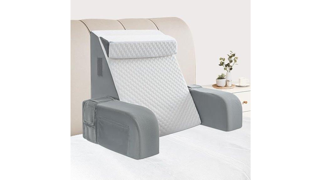 bed sitting pillow white