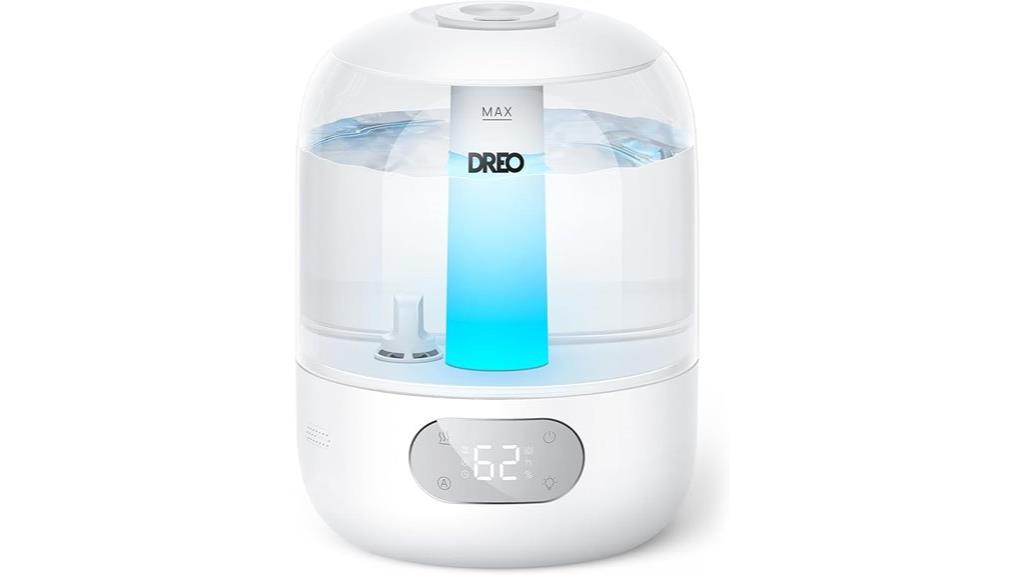 bedroom humidifier with night light