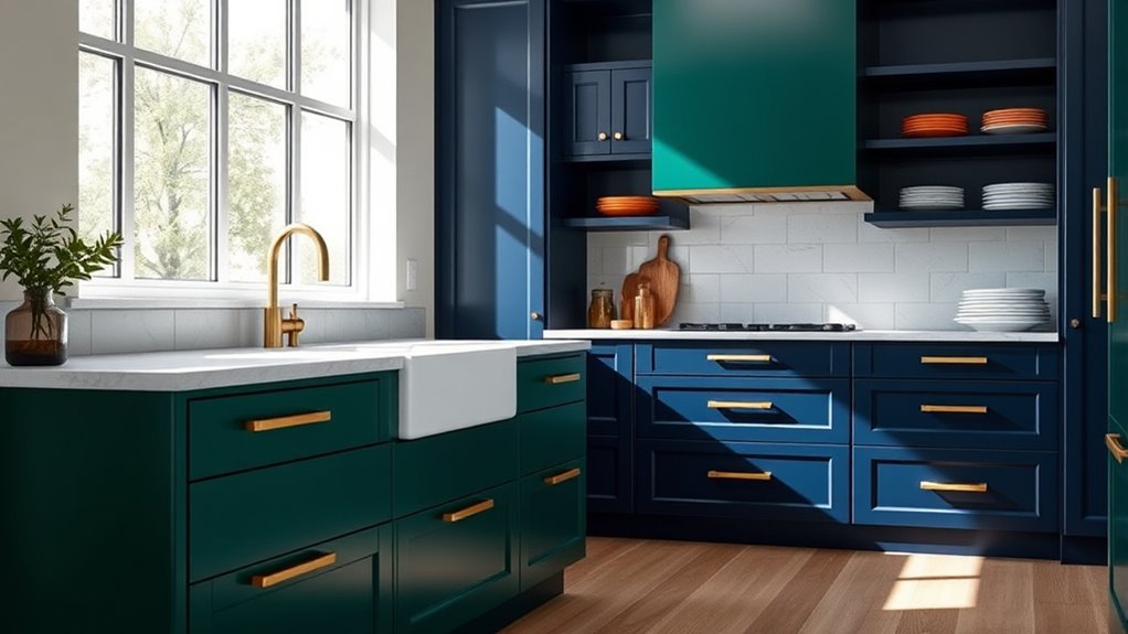 bold colors textured finishes
