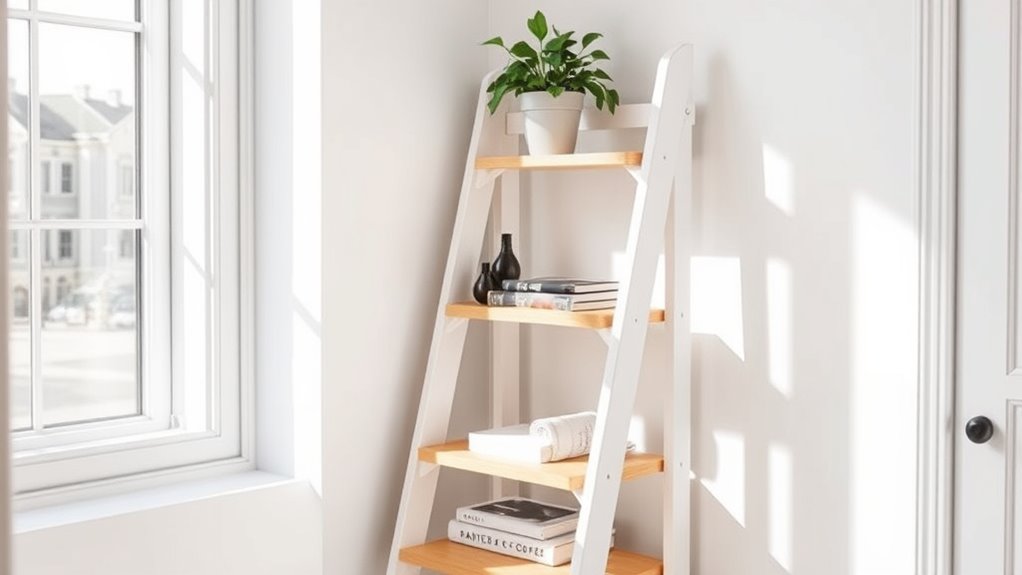 build compact ladder shelving