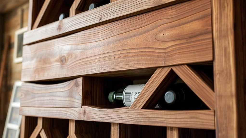 build rustic reclaimed wine rack