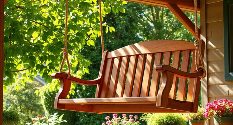 building a wooden porch swing