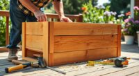 building a wooden storage box