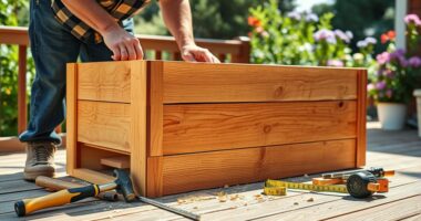 building a wooden storage box