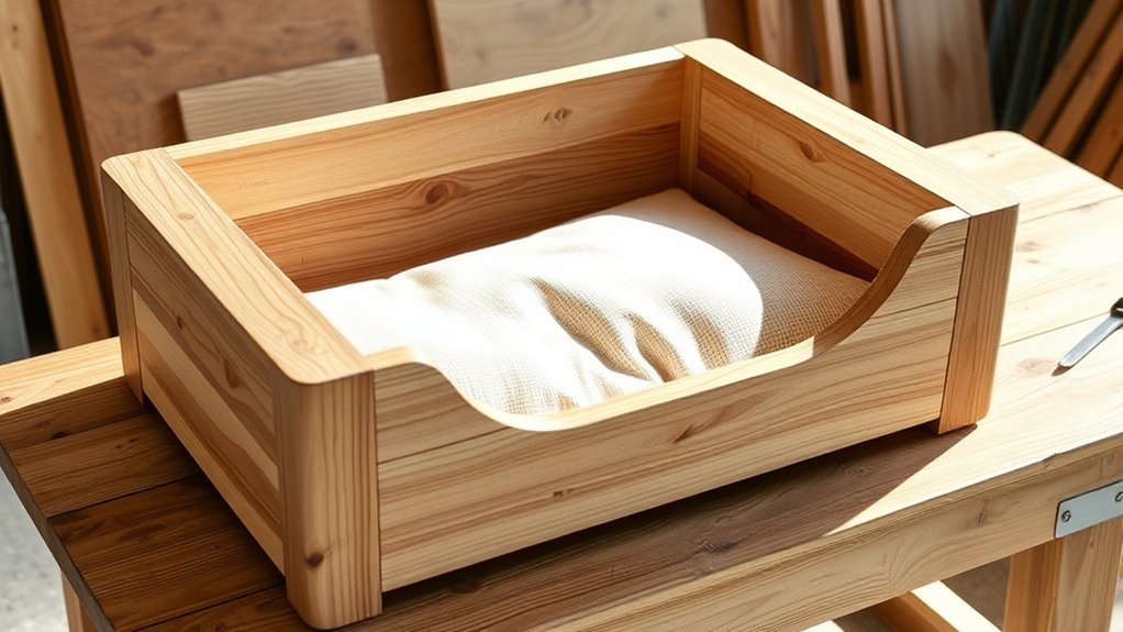 building wooden pet bed