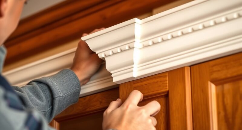 cabinet crown molding installation