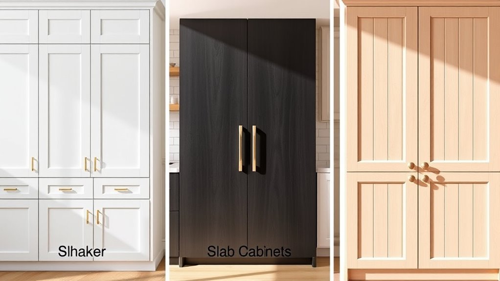 cabinet styles finishes materials