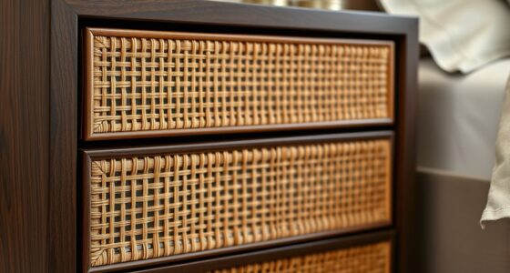 cane and rattan nightstand designs