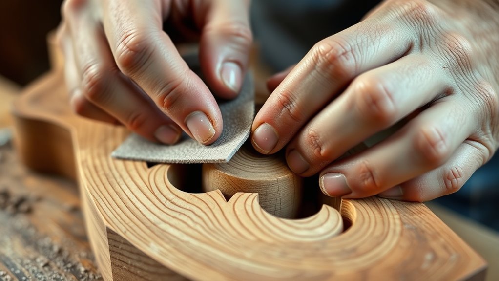 careful sanding for finish