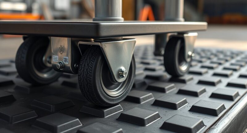 casters for machine stability