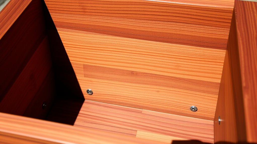 cedar planter box construction