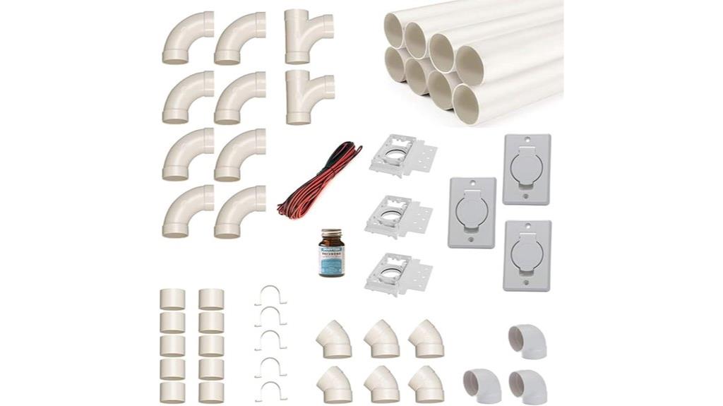 central vacuum installation components