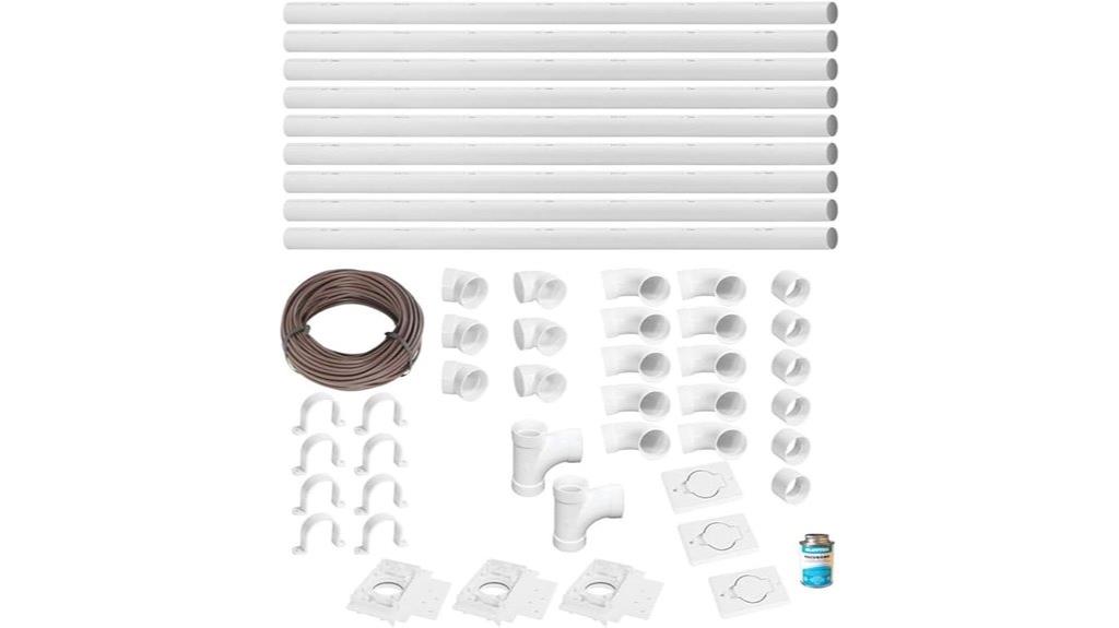 central vacuum installation kit