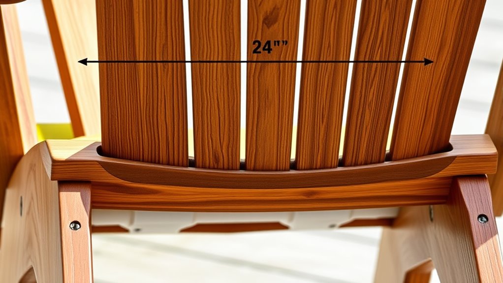 chair structure and dimensions