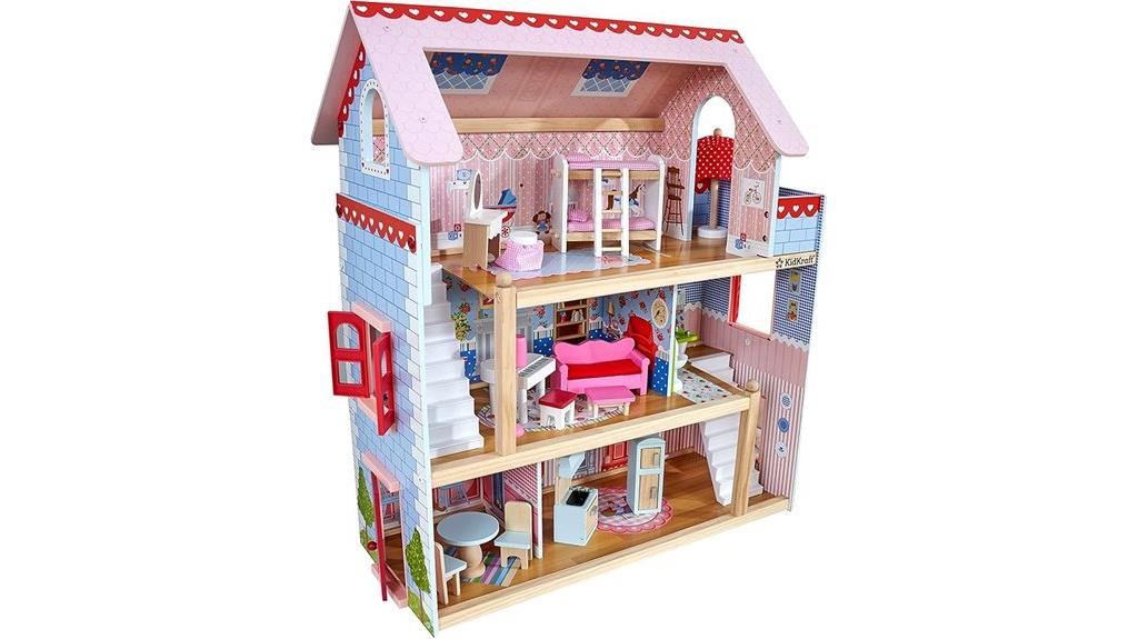 child s wooden dollhouse set