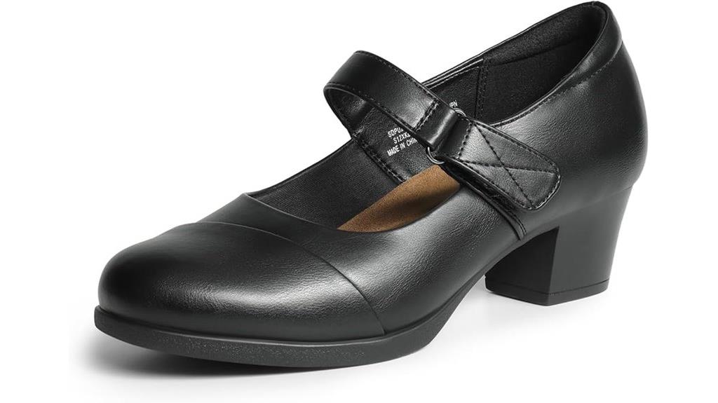 chunky mary jane heels