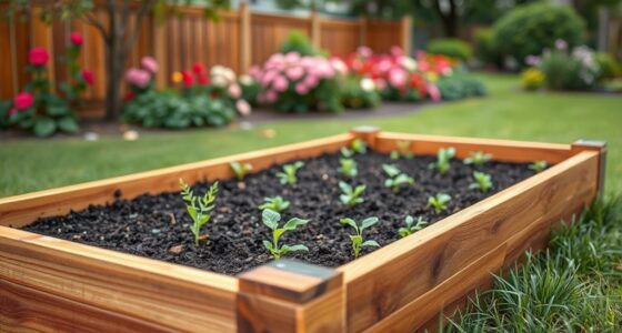 constructing cedar vegetable beds