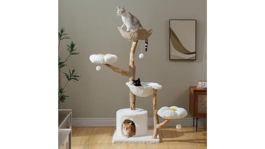 contemporary large cat tower
