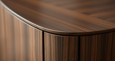 crafting seamless curved cabinetry