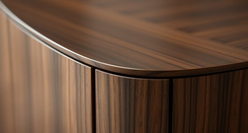 crafting seamless curved cabinetry