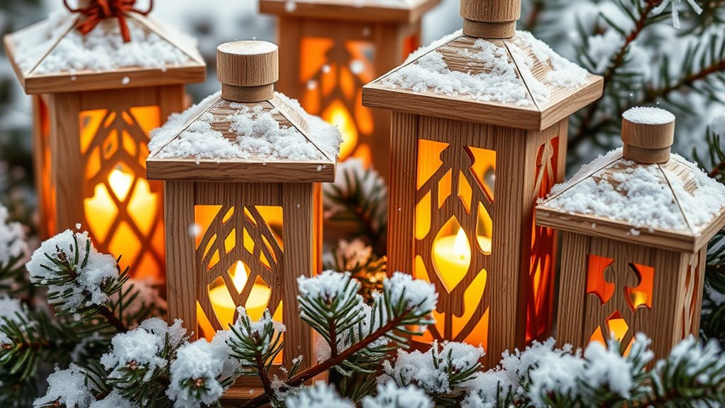 create safe wooden lanterns