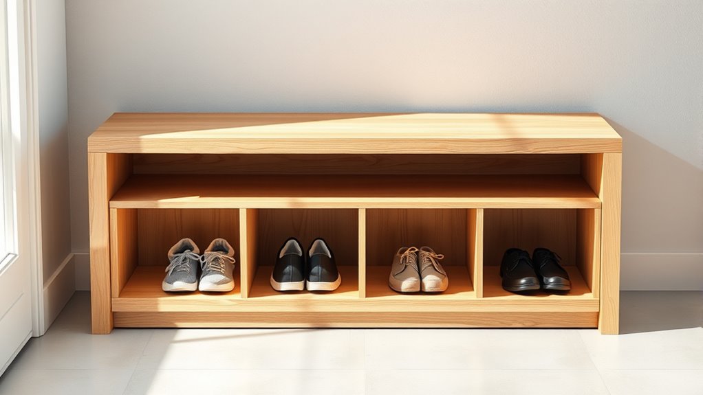 create storage shoe bench