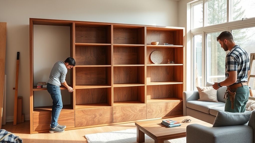 diy living room bookshelf