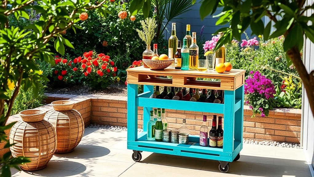diy outdoor bar cart ideas