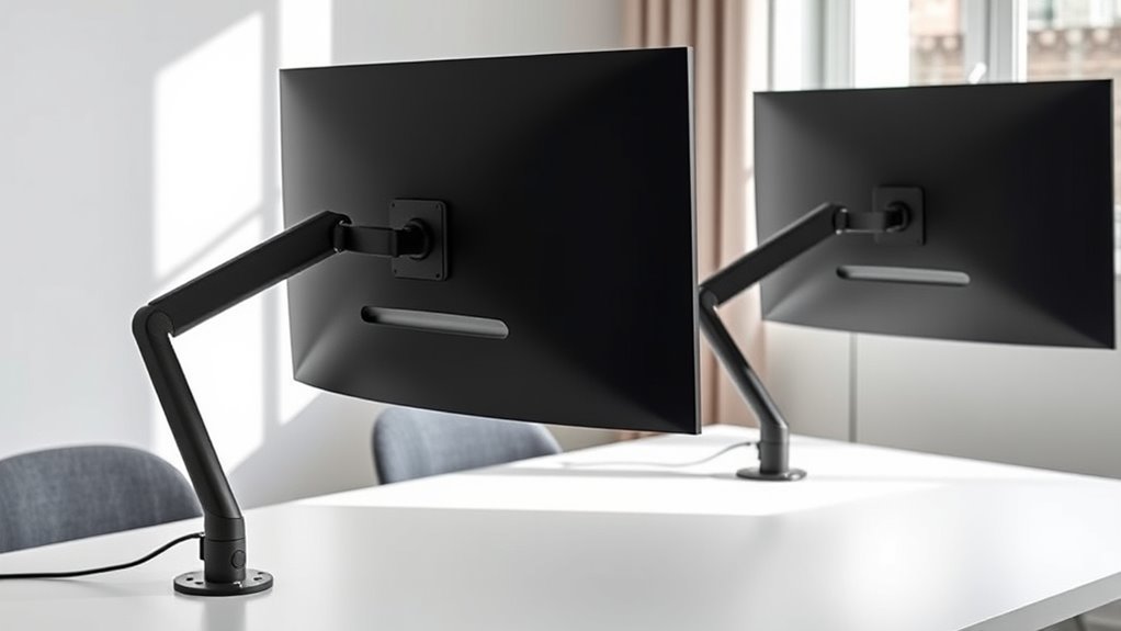 dual monitor arm considerations
