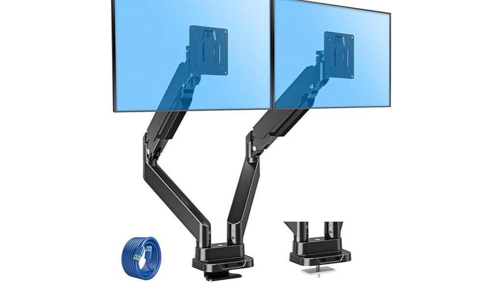 dual monitor mount maximum