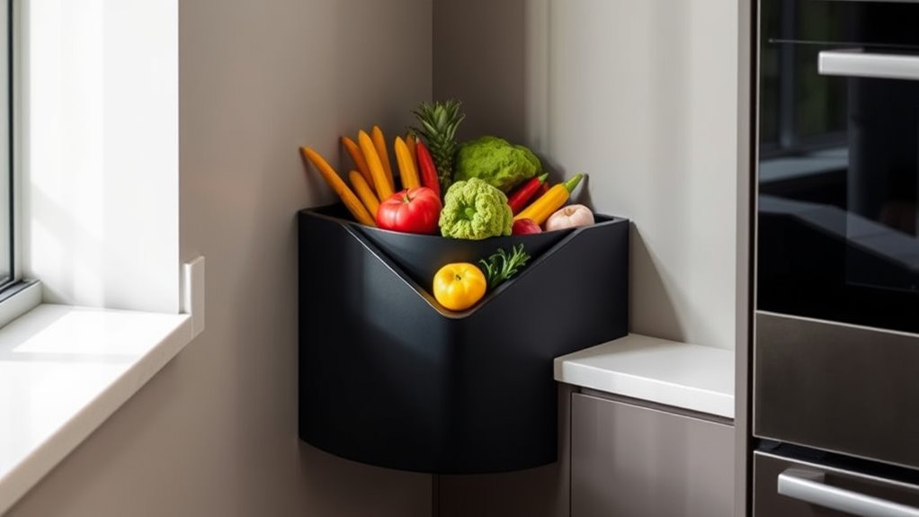 efficient ergonomic corner storage