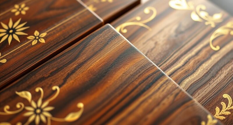 elegant brass inlay boards