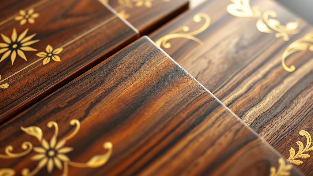 elegant brass inlay boards