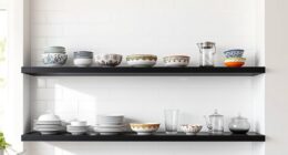 elegant floating shelf displays