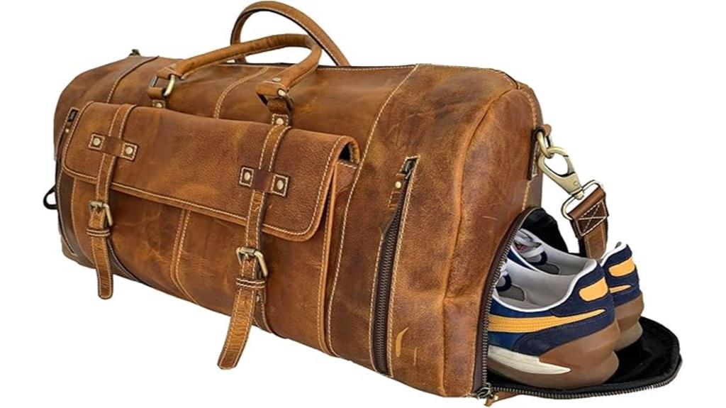 elegant leather travel bags