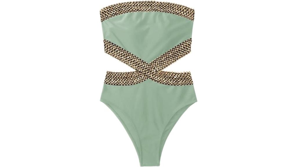 elegant strapless swimsuit