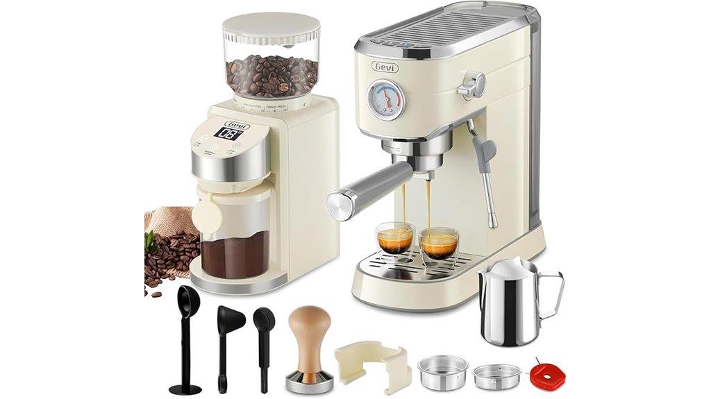 espresso machine with grinder