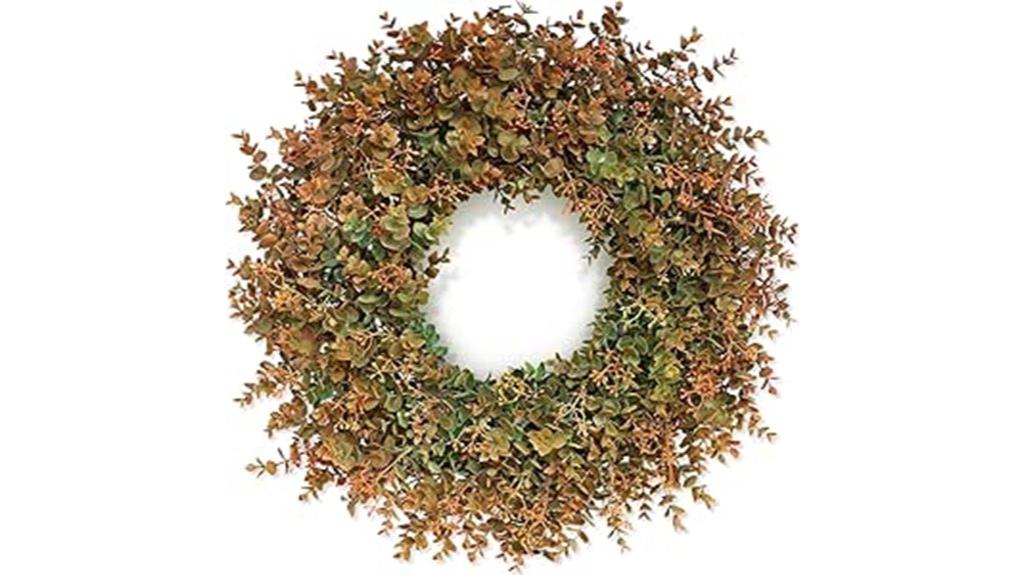 eucalyptus orange seeds wreath