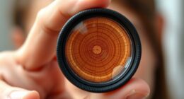 examine wood with hand lens