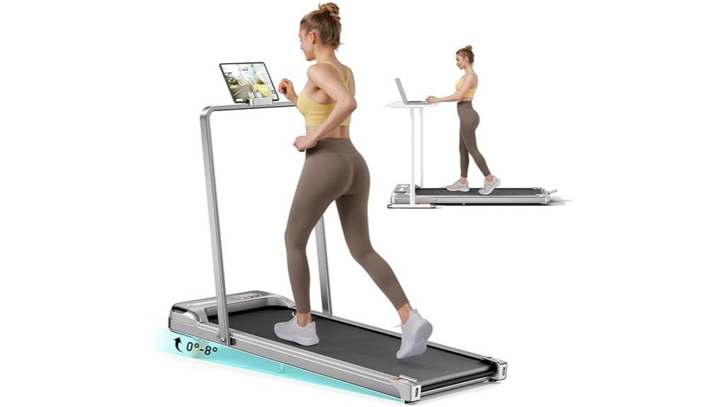 foldable walking treadmill incline
