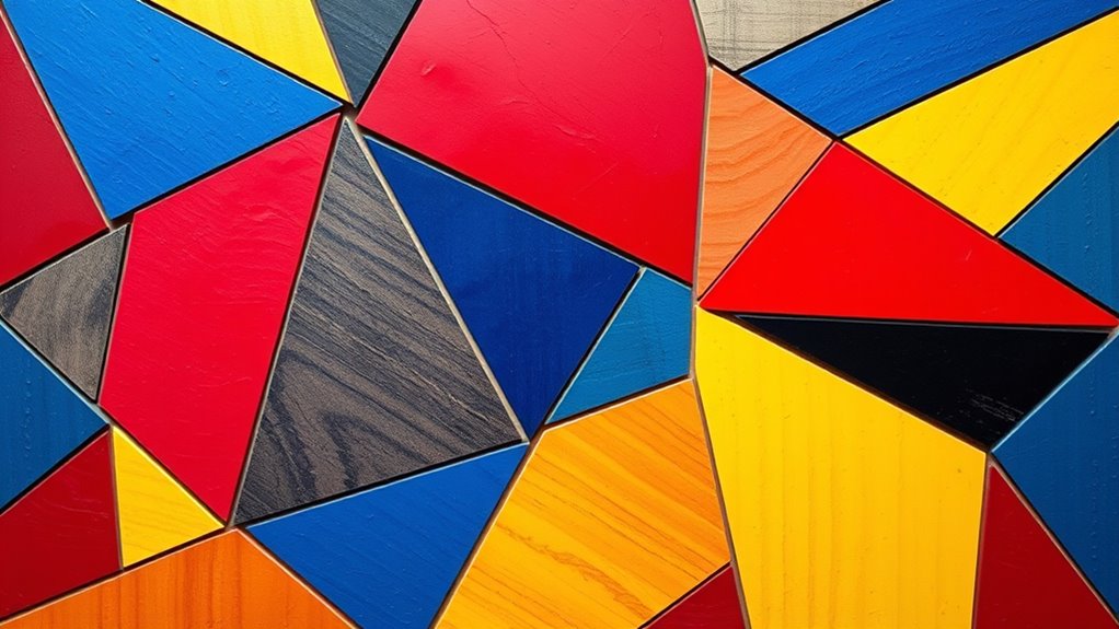 geometric offcut art panel