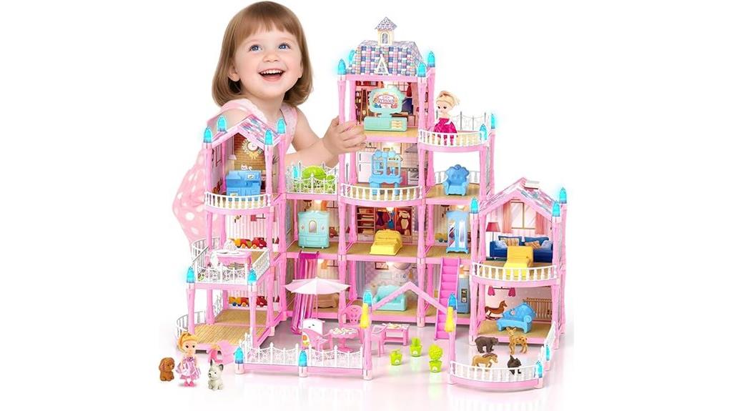 girls doll house with lights