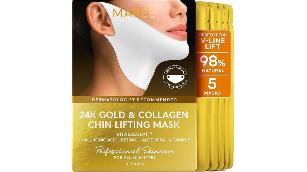 gold infused facial lifting mask