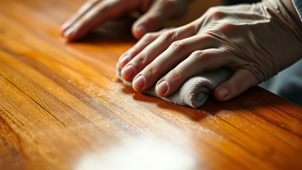 hand rubbed burnishing finish