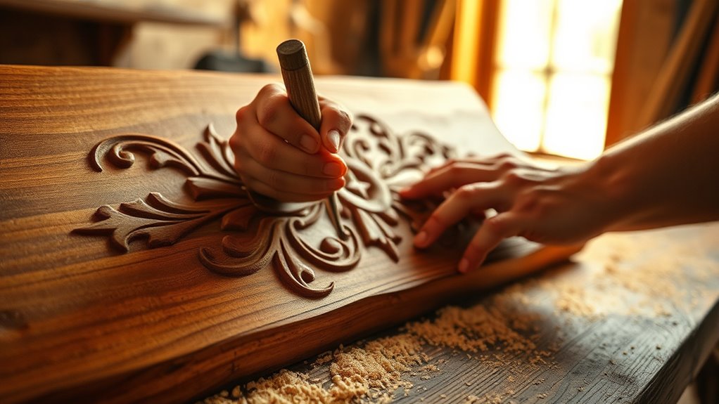 handcrafted wooden storytelling artifacts